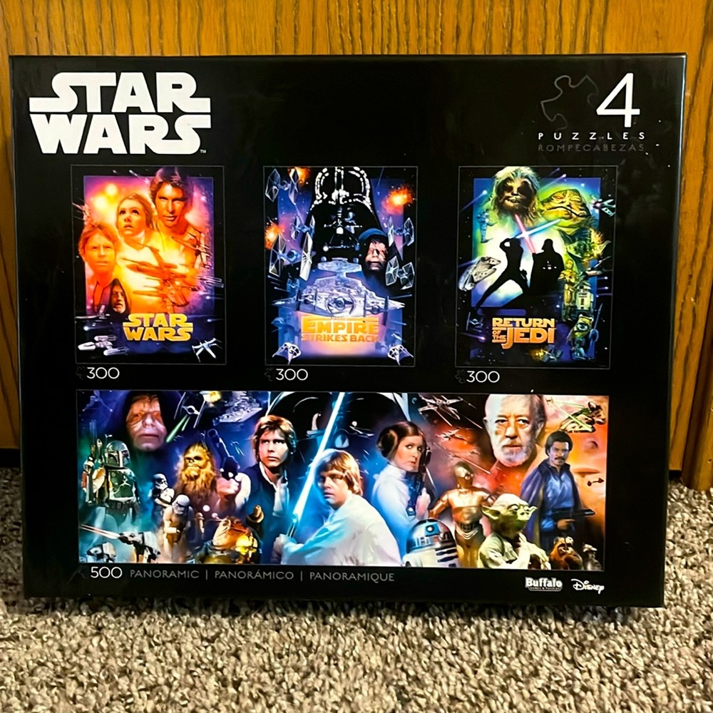 Star Wars 4 Puzzle Vintage Set UNOPENED!